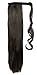 S-noilite® 23" Clip in hair extensions Wrap Around Ponytail Long Straight Hairpiece (23 inches, Dark Brown)