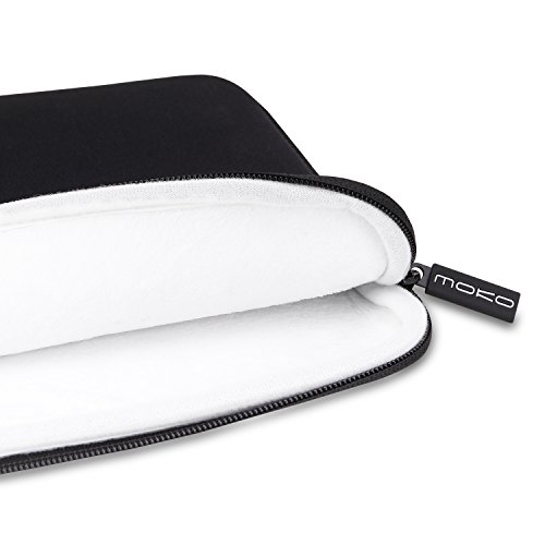 MoKo MacBook 12″ / Surface PRO 3 Sleeve Hülle – PU Leder Laptoptasche Notebooktasche Hülle Schutzhülle Ledertasche Wallet Case Leather Aktentasche mit Karten-Slot, Schwarz - 5