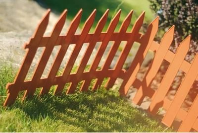 Zierzaun für Beeteingrenzung oder Einfriedung, Länge 3.20 m, Höhe 27.5 cm, Farbe weiß - 4