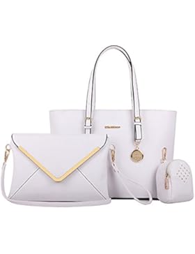 Greeniris Damen Groß Tote Damen Schultertasche 3 Stück Set