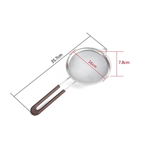 mylifeunit 16 cm feinem Brühsieb, Edelstahl-Abtropfsieb Seiher Sieb mit Griff - 5