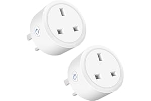 JURCHEN Smart Plug WiFi Socket Monitor Timing Function Tuya SmartLife APP Control Works with Amazon Alexa (Echo, Echo Dot), Google Home, IFTTT, Smart Socket, Remote Control 16A Power… Smart Plug (2PACK)