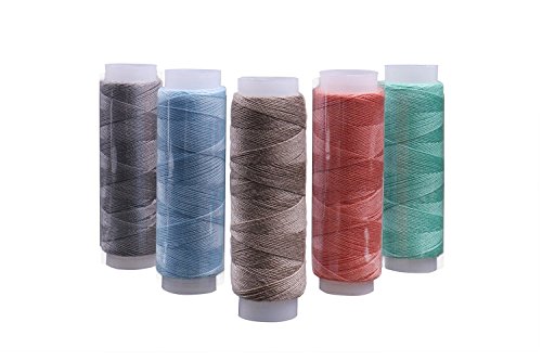 Luxbon Nähgarn Sortiment Box mit 39 Spulen 200 Yard Regenbogen Farben couture 402 Diskussion Fäden sticht Ärmel, unterwegs polyester Nähmaschine Draht-Stricktechnik Maschinen Haushaltsthermometer mit Gold und Silber Rayon Stickerei - 4