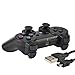 Produktbild KABI Wireless Bluetooth Fernbedienung Gamepad Joystick mit Dual Vibration für PS3 Controller PlayStation 3 Controller (Schwarz)