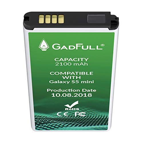 GadFull Batterie pour Samsung Galaxy S5 mini   Date de Production est 2018   correspond    d origine EB-BG800BBE   du mod  le SM-G800F   Duos SM-G800H   Parfait comme batterie de remplacement