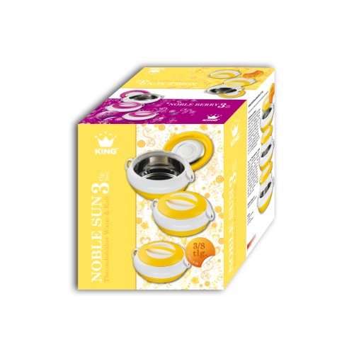 King 10000447 Noble Yellow Thermobehälter 3/8 teilig, 1000/1300/2300 ml - 3