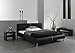 Produktbild Dreams4Home Polsterbett mit Kunstlederbezug 'Nova' 140, 160, 180x200 cm, Schwarz, Liegefläche:180x200 cm