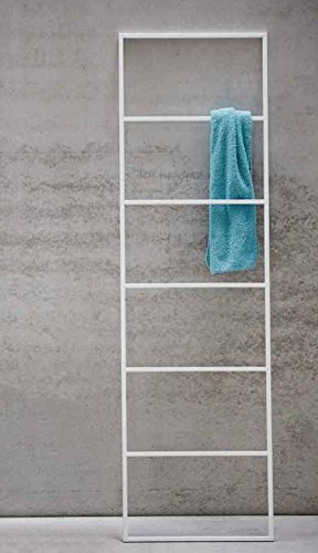 Jan Kurtz Hip Metall Handtuchhalter WEISS matt HIP Handtuchleiter Stummer Diener Garderobe 7 Sprossen 50x170cm Innen & Aussen 493093
