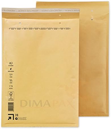 OfficeKing Brown Padded Envelopes Pack of 25 Size G/7 (250x350 mm) A4/C4 Dimapax