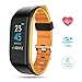 Price comparison product image GOKOO Smart Watch with Heart Rate Monitor, Smartwatch Fitness Tracker Bracelet Waterproof IP68 Activity Tracker Bluetooth Pedometer with Sleep Monitor for iPhone Android iOS for Women Men (Orange)