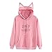 Produktbild Togel Damen Langarm Brief Print Lässige Kapuzenpullover Pullover Top Bluse kapuzenpullover damen weihnachtspullover strickjacke hoodie sweatshirt übergroße pullover rollkragenpullover