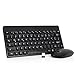Produktbild Jelly Comb 2.4G Ultra Slim Wireless Kabellose Deutsche Tastatur Keyboard (QWERTZ Layout), Kabelloses Mini Tastatur und Maus Set, Schwarz