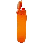 Tupperware to Go Eco Easy i&ccedil;ecek şişesi, 500 ml, turuncu, klipsli kilitli ve saplı, yuvarlak ve dar şişe, EcoEasy &Ouml;ko