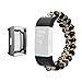 Produktbild Armband kompatibel für Fitbit Charge 2 Uheenarmband+ Screen Protector,Edelstahl Metall Ersatzband mit Perlen Wrist Strap für Smart Fitness-Uhr Zubehör Edelstahl Watch Ersatzband Wristband Armbänder