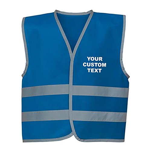 Personalised Hi Vis Reflective Border Kids Waistcoat Custom Text
