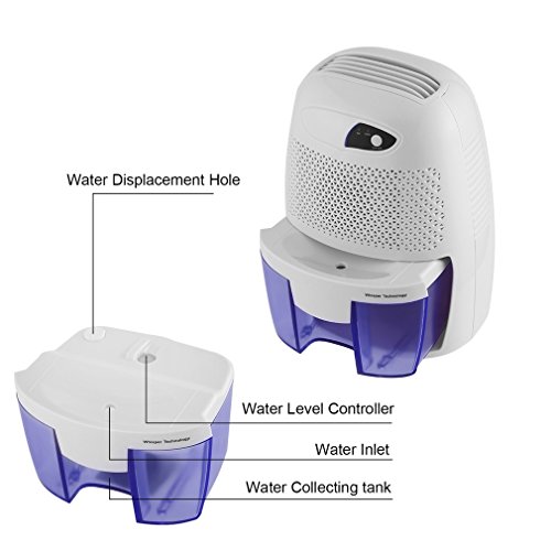 LESHP Dehumidifier,Tragbare 500ml Kleinen Raumentfeuchter Feuchtigkeitsabsorber Für Keller Schlafzimmer Garage Büro Garderobe usw - 9