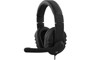 T'NB TNB HS-300 Headset mit Kabel, Multimedia-Kopfhörer, sehr komfortabel, Schwarz