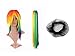 Discoball Womens Ladies Sexy Long Straight Full Wig Tail Set for Rainbow Dash Multi color Cosplay Halloween Costume Party Fancy Hair