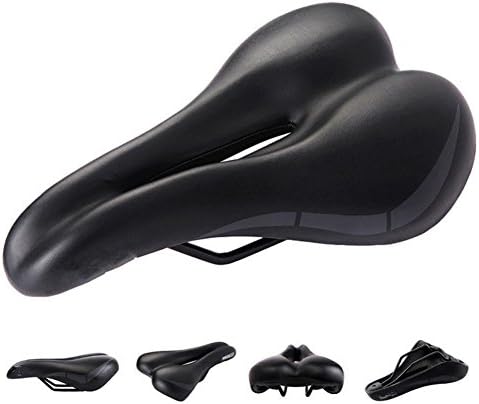 Mountain Bike Saddle Provides Great Comfort for Shockproof Ergonomic Design for Cycling Sponge Hollow Seat Black