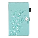 BONROY iPad 9.7 2018Case,Ultra Slim Lightweight Smart Case Cover Stand Cover for iPad 9.7 2018 [Auto Sleep/Wake]-(Plum Blossom Rhinestone Green-XC)