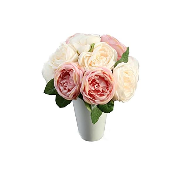Bellelove Artificielle Rose Soie Et Plastique Fleurs 5 Fleur Tête Feuille Jardin Décor Bricolage Rose Pour Lutilisation De Magasin De Jardin De