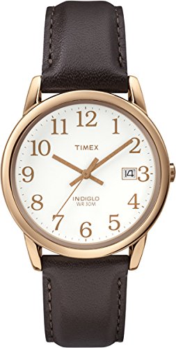 Timex Herren-Armbanduhr Analog Quarz Leder T2P563