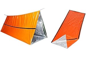 Tbkoly 2 Person Survival Emergency Tent with Emergency Sleeping Bag- Waterproof Rescue Survival Tent,Emergency Shelter