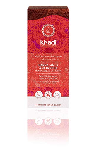 Khadi Coloration Végétale Hennè Pur avec Amla et Jatropha - Rouge Acajou