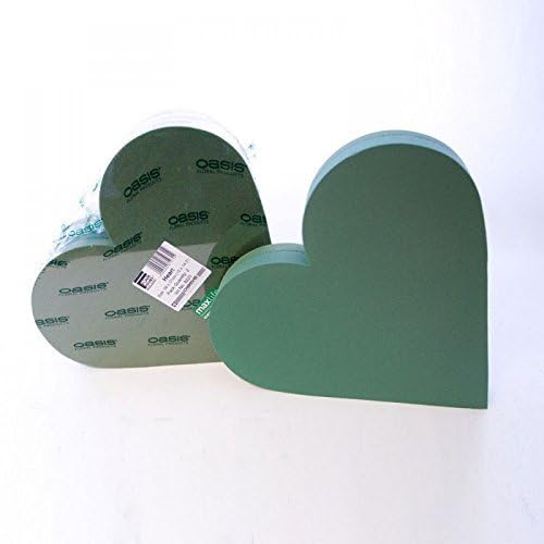 Pack of 4 - Oasis Floral Foam Frame Solid Heart 9" (23cm)