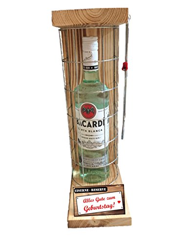 Bacardi Geschenk - Alles Gute zum Geburtstag - Die "Eiserne Rerserve" - Das ausgefallene, originelle, lustige Geschenk, Geburtstagsgeschenk - Männergeschenk - Frauengeschenk