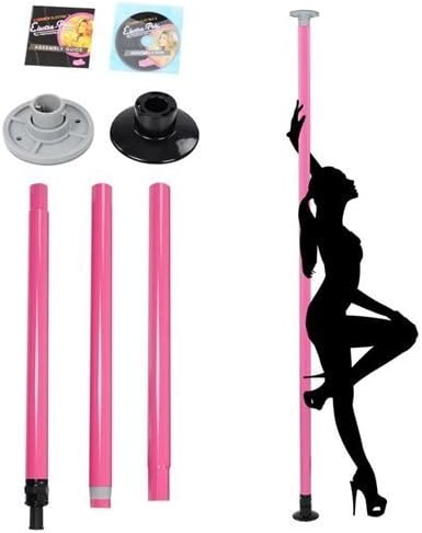 Portable Dancing Dance Strip Stripper Pole Kit Steel Pink by Jacoble
