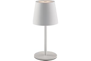 LEOLUX ILLUMINAZIONE LEOLUX Columbus Bianco | Lampada Da Scrivania, Senza Fili, Touch. Adatta Come Abajour Da Comodino. La Lampada Da Tavolo Ha 3 Colori Di Luci Led con Intensità Dimmerabile
