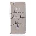 Produktbild Huawei P9 Lite Hülle, E-Unicorn Handyhülle Huawei P9 Lite Hülle Transparent mit Muster Liebe das Leben lachen Silikon Durchsichtig Tasche Ultra Slim Dünn TPU Bumper Schutzhülle Stoßfest Hochwertigem Zubehör Set Etui Schale Back Case Cover Rückseite