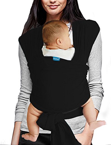 Vlokup Baby Sling Carrier Soft Infant Wrap Ideal Shower Gift Black