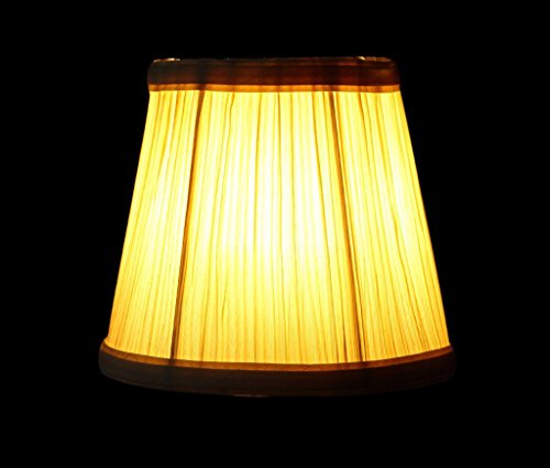 Splink 2pcs Lampenschirm Clip-On E12/E14 Organza Stoff Wandlampe Tischlampenschirm Beige Modern Stil 100*150*130mm - 8