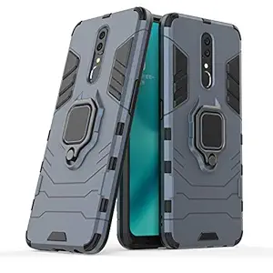 FLYCASE Kickstand D5 Case for Oppo F11 Pro D5 Ring Holder 2 in 1 Hybrid Heavy Duty Armor Hard Back Case Cover Compatible with Oppo F11 Pro Cases (D5, Blue)