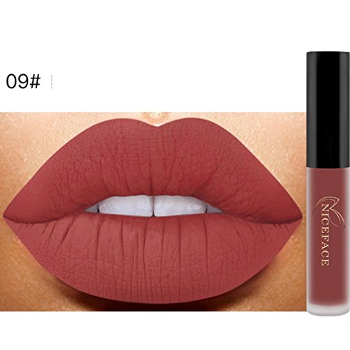 Beliebter Lippenstift, Yogogo Lip Matte Liquid Lipstick Wasserdichte Lip Gloss Make-up (#9)