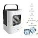 Produktbild Mini Persönliche Klimaanlage Kleine USB Luftkühler Luftbefeuchter Lüfter mit Tragbarem Griff, Leise Kühler LED Lüfter für Den Sommer, Ideal für Büro, Zuhause, Outdoor, Fitnessstudio,Black