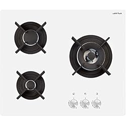 Airlux AV635HWH plaque - plaques (Intégré, Gaz, Verre, Blanc, Rotatif, En haut devant)