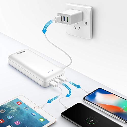 Caricabatterie-Portatile-Topmate-Power-Bank-20000mAh-Batteria-Esterna-con-Input-e-Output-di-Tipo-C-Design-in-Fibra-di-Carbonio-per-Cellulare-e-Alcuni-Laptop-Bianco
