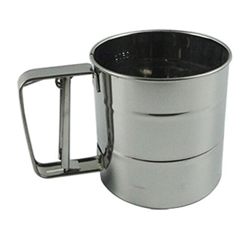HABI Cup Form Mehl Sieb Edelstahl Mesh Mehlsieb Mechanische Backen Icing Sugar Shaker Sieb Werkzeug - 4