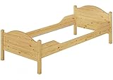 Einzelbett sehr stabil Erst-Holz® Stabiles Bettgestell Kiefer Natur 90x200 Einzelbett ohne Rollrost Jugendbett 60.30-09 oR