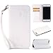 Produktbild iPhone 8 Hülle, Dfly Unsichtbares Starkes Magnetisches Wölbungs-Art-extravagantes PU-Leder mit Präge-Rosen-und Schmetterlings-Muster-automatischer Adsorptions-Funktion Folio-Schlag-Stehendes Mappen-Kasten Schutzhülle Hülle für iPhone 8, Weiß