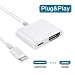 Produktbild Lightning zu HDMI Adapter Kabel, Beleuchtung Digital AV zu HDMI 1080P Konverter Adapter für iPhone X / 8/7/6/5 Serie, iPad Air / Mini / Pro (Unterstützung IOS 10,3 bis IOS 11 x, weibliche Lightning Port muss Connect sein)