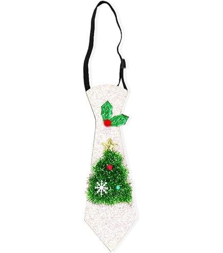 Cravate De Noël - Motif Bonhomme De Neige Et Père Noël - Pour Enfants Et Adultes - Fêtes, Réveillon, Costume Amusant