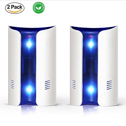 Preisvergleich Produktbild Ultraschall-Innen- Und Außenelektromagnetische Anti-Parasiten Repeller Startseite Nagetier, Mensch Und Tier Sicher (2-Pack)