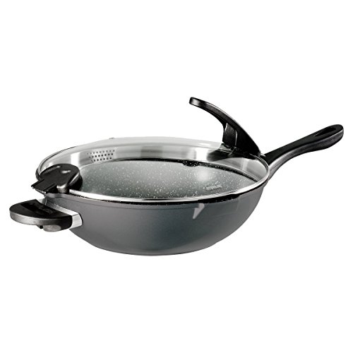 STONELINE® FUTURE Wok 32 cm, mit Siebglasdeckel, induktionsgeeignet - 2