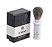 Kent Aluminium Travel Shaving Brush Gloss White
