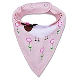 iZiv 4er Set Baby Bandana Geifer Lätzchen mit Justierbarem Druckknöpfen, Wasserdichte TPU Auskleidung für 0-2 Jahre - 5