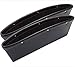 Produktbild 2Stk. PU Leder Autositztasche Auto Organizer Autositz Seitentasche Autositz Seitenschlitz Taschen, Füllt Lücken Um Artikel Zu Verhindern Droping Zwischen Sitz und Konsole (schwarz)